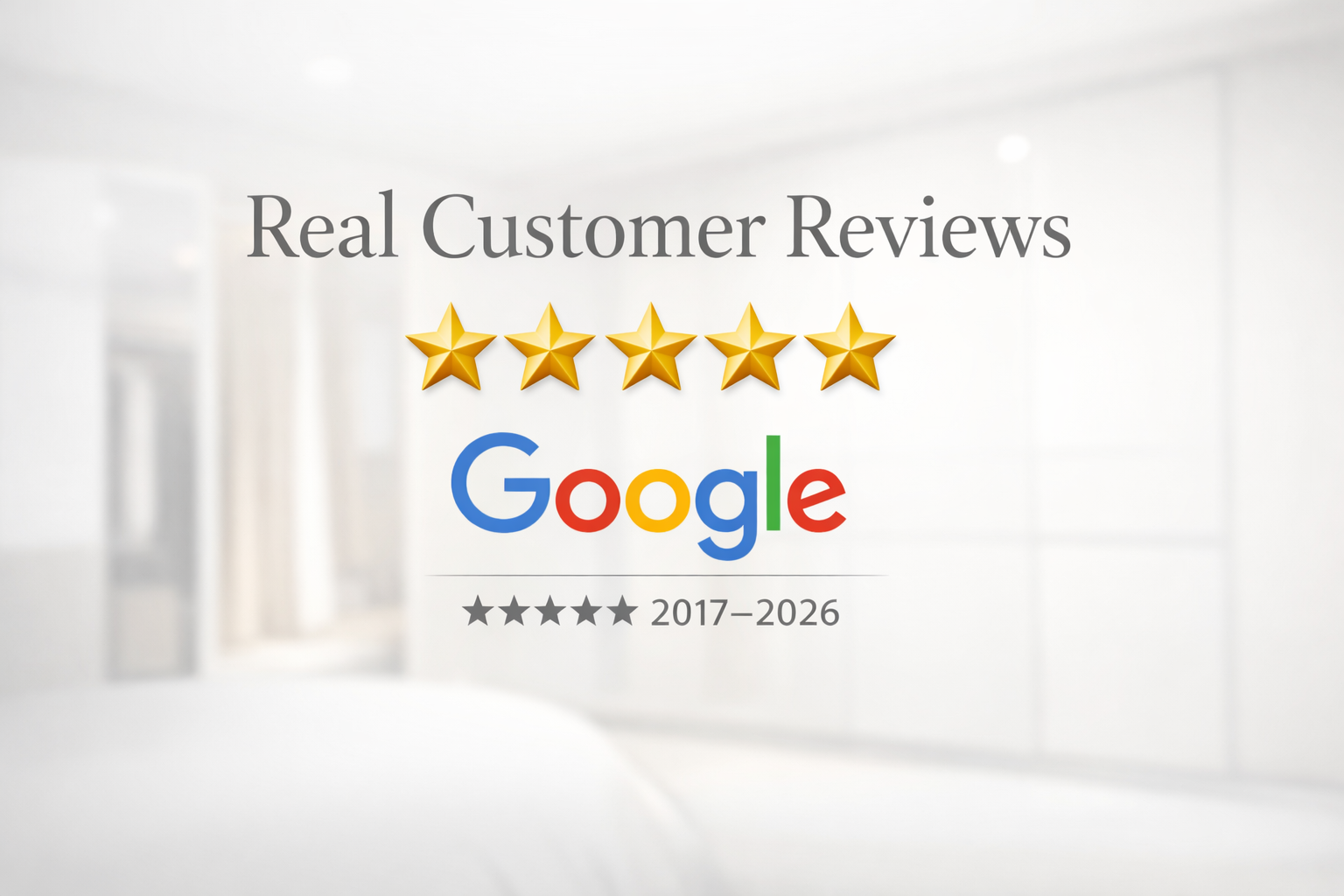 Google reviews: 5-star customer feedback for Sliding Door Wardrobes (Cork)
